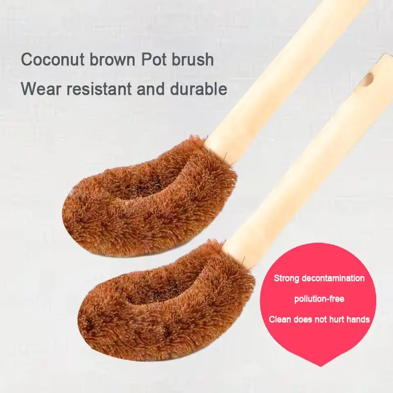 

Effortless Cleaning with Long-Handled Non-Stick Oil Coconut Palm Brush - The Ultimate Lazy Cleaning Solution