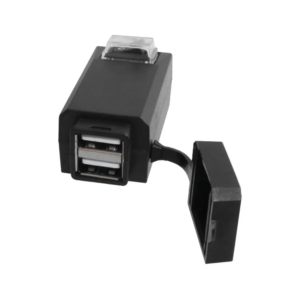 

Водонепроницаемое зарядное устройство для мотоцикла с 2 USB-портами, 12 В