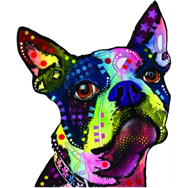 

Car Sticker Personality Colorful Sad Dog Animal Theme Car Decal PVC Fun Shape Premium Design Waterproof Sunscreen