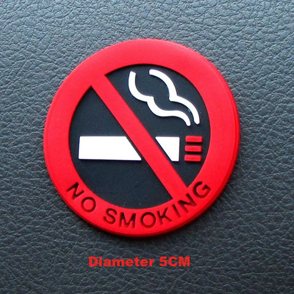 

No Smoking Car Stickers Styling Round Red Sign Vinyl Sticker