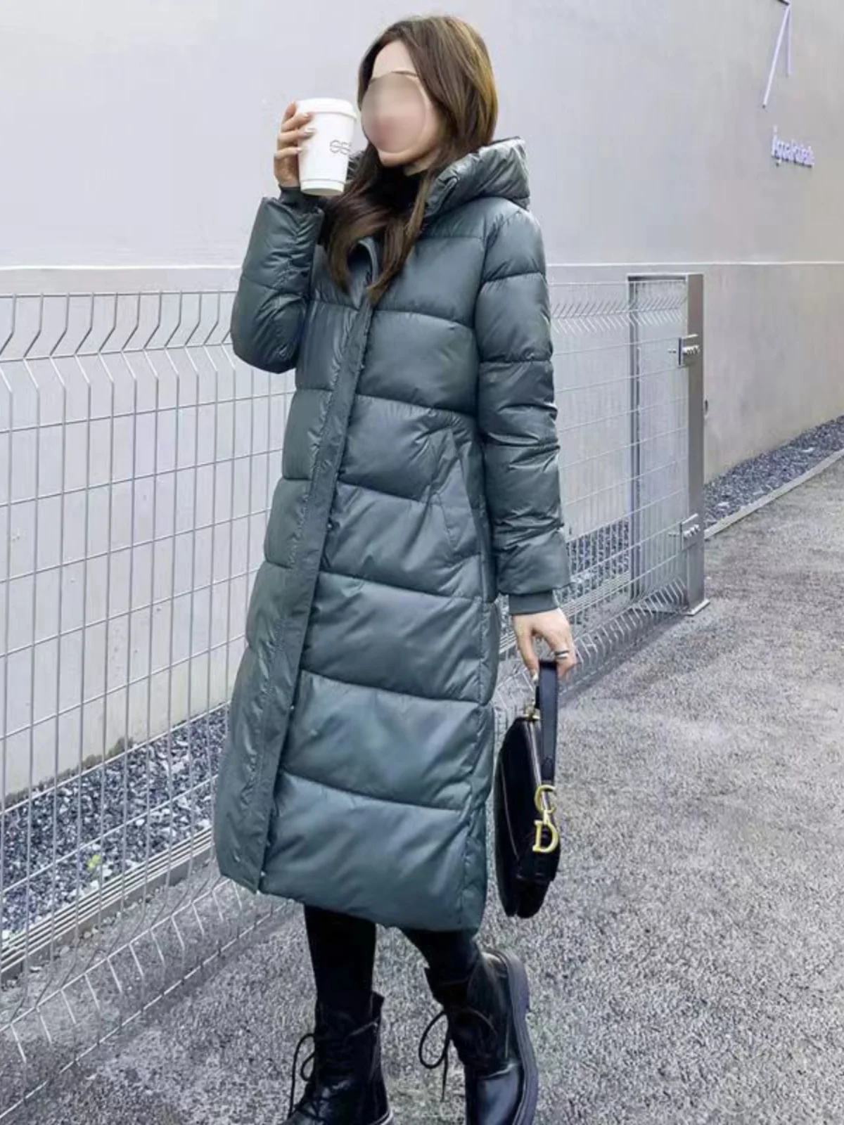 Зимний пуховик Одежда на хлопковой подкладке Женская одежда выше колена средней