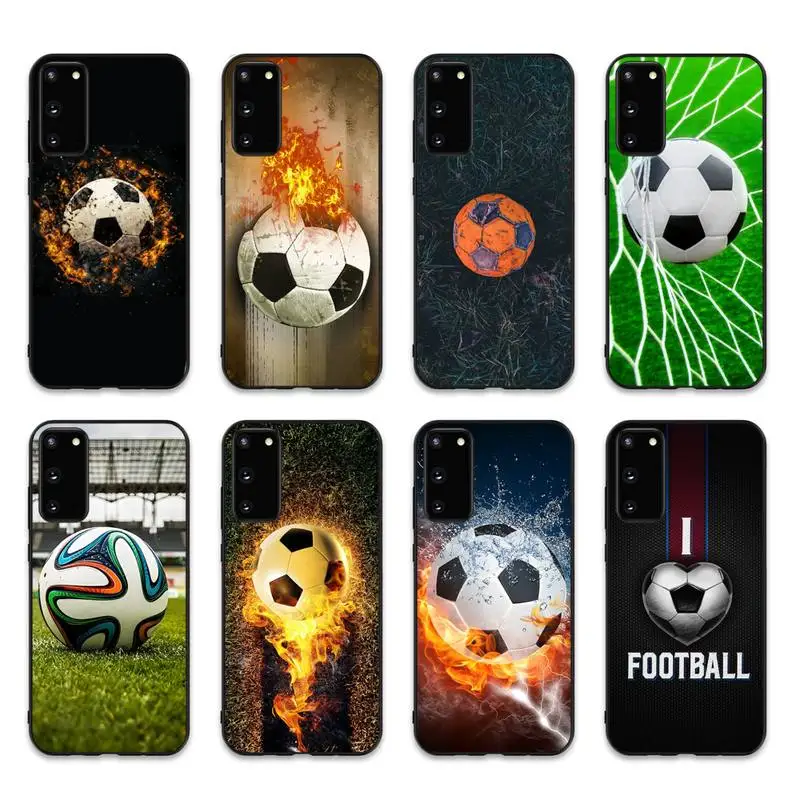 

Football Soccer Ball Phone Case for Samsung S20 lite S21 S10 S9 plus for Redmi Note8 9pro for Huawei Y6 cover