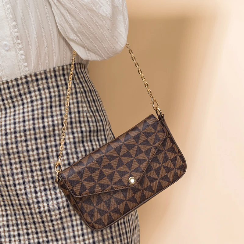 

Женские сумки через плечо, новинка 2022, кошелек маленький и большой с ремешком через плечо, кожаные дизайнерские роскошные сумки для макияжа ...