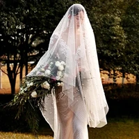 blusher veil for wedding pearl veils for face ivorywhiteoff white color soft tulle veil for the bride rochii elegante de nunta