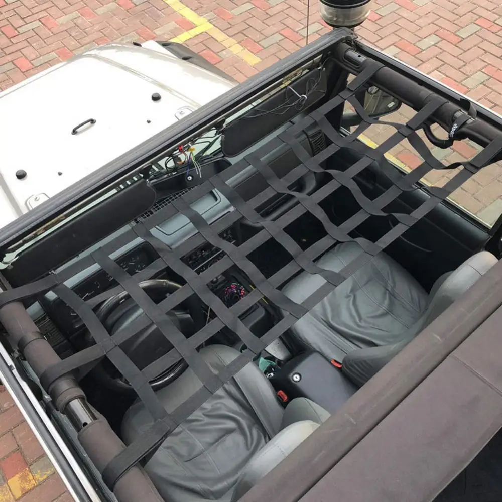 

Car Auto Roof Rear Cargo Luggage Mesh Storage Net Holder Hammock for Wrangler Automobile Electric Accessories