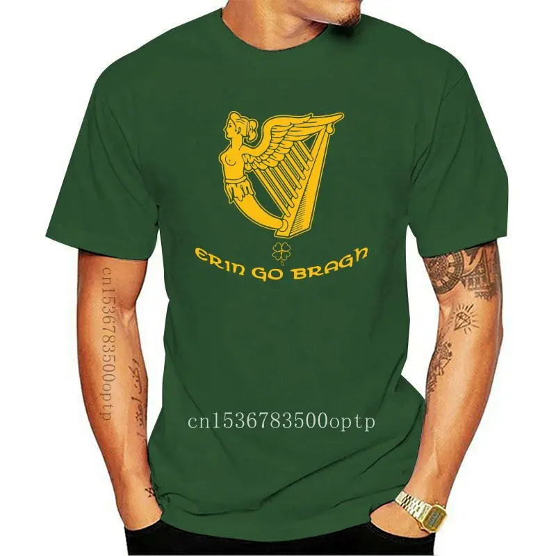 

Camiseta con cuello redondo para hombre, camisa masculina de estilo veraniego, con diseño de Erin Go Bragh, gran oferta, novedad