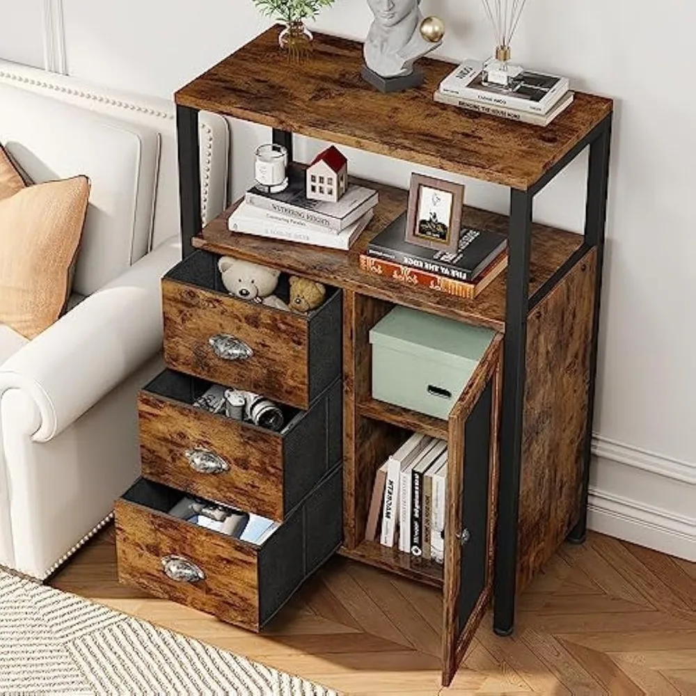 Шкаф для хранения органайзер с 3 съемными ящиками и 1 дверью промышленный