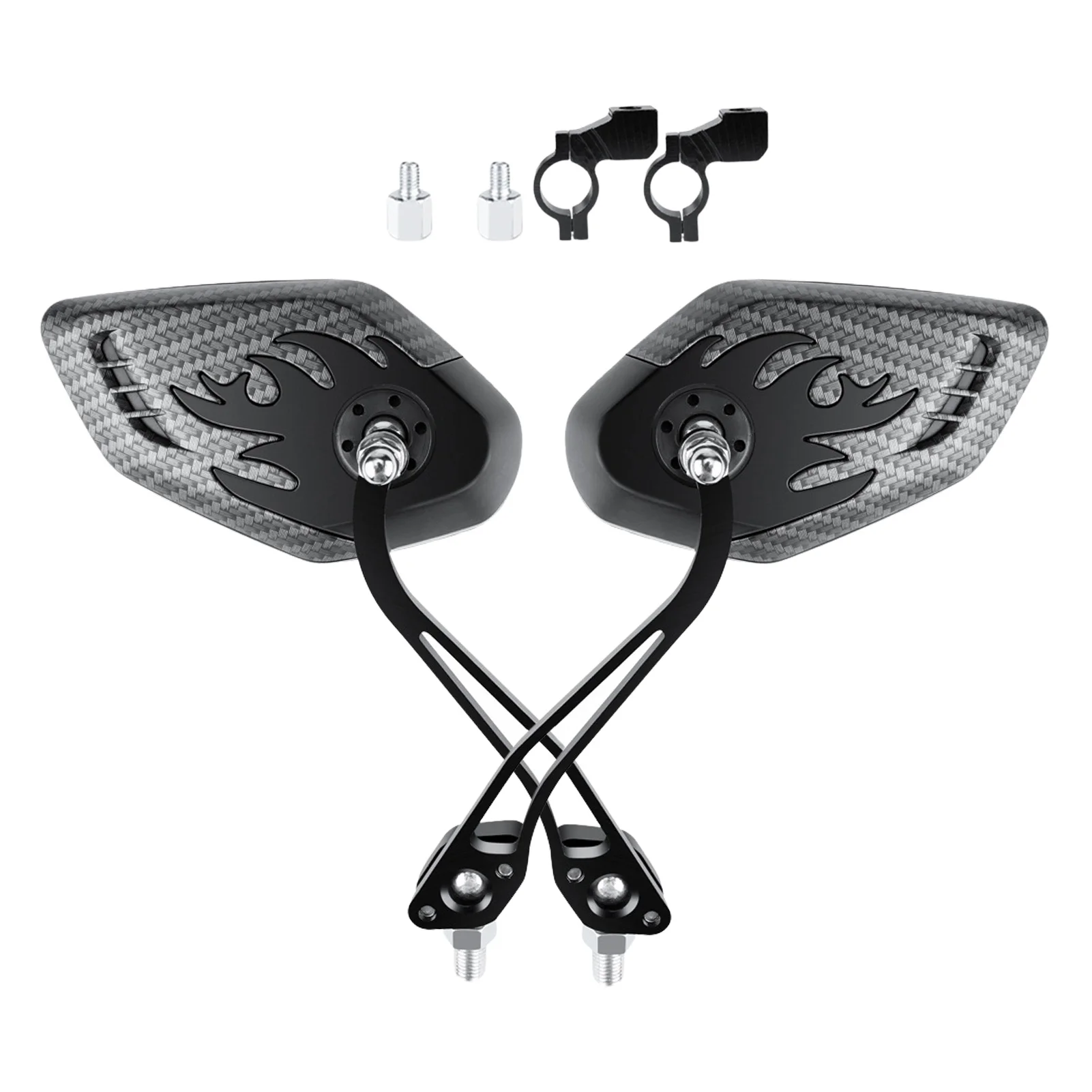 

2pcs Bicycle Mirrors For Handlebars Rotatable Adjustable Wide Angle Bike Mirrors Bicycle Accessories Adjustable Rear View Glass