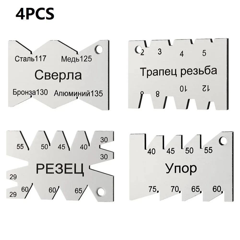 

1/4pcs Cutting Angle Gauge Machining Threads Screw Gauges Stainless Steel Carpenter Gauging Measuring Tool