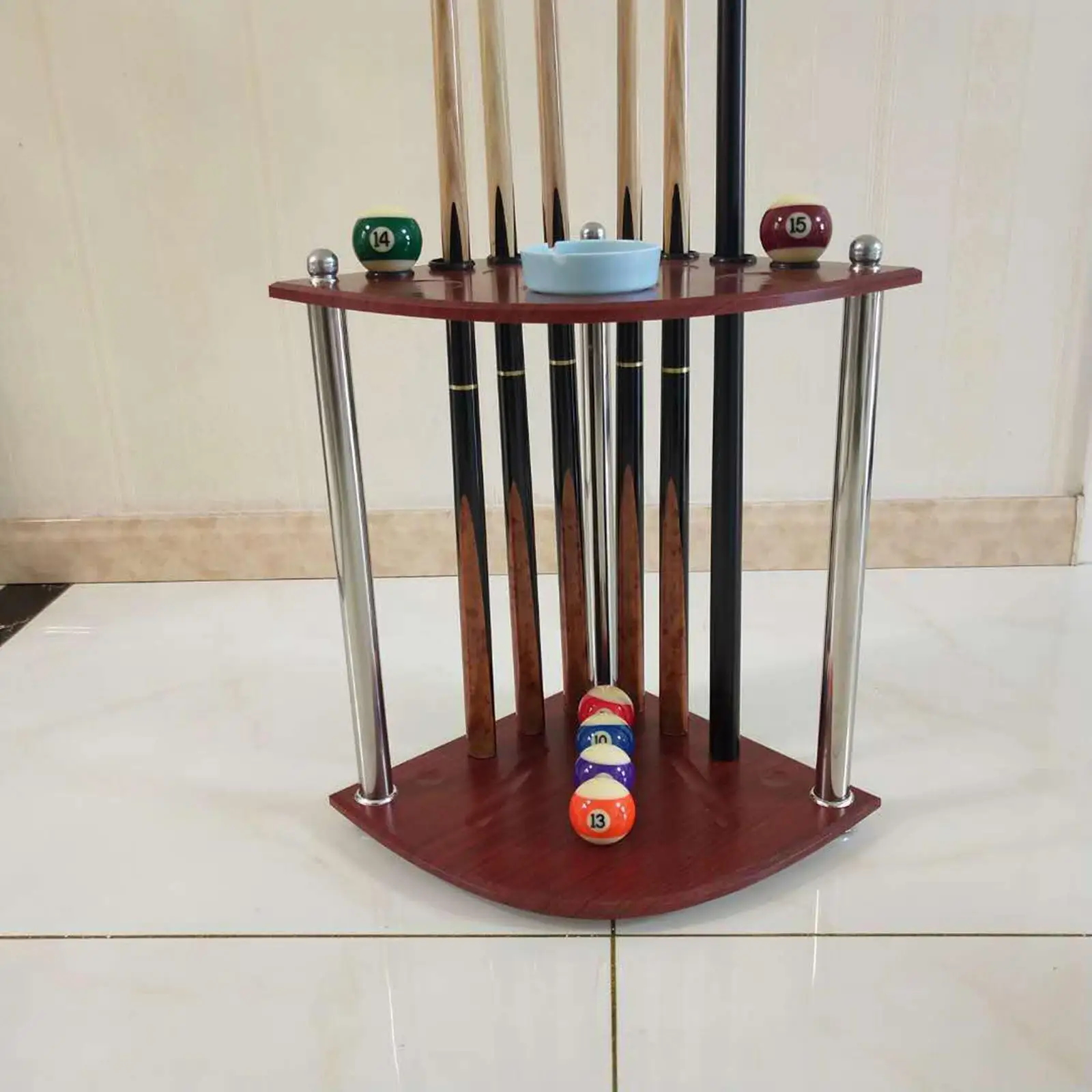 

Portable Billiard Pool Cue Rack Corner Holder Billiards Rod Rack Rod Organizer