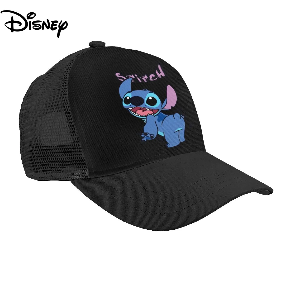 

2022 Disney Stitch Baseball Cap Mesh Breathable Sun Hat Adjustable Fashion Hip Hop Hats For Men Women Summer Trucker Cap