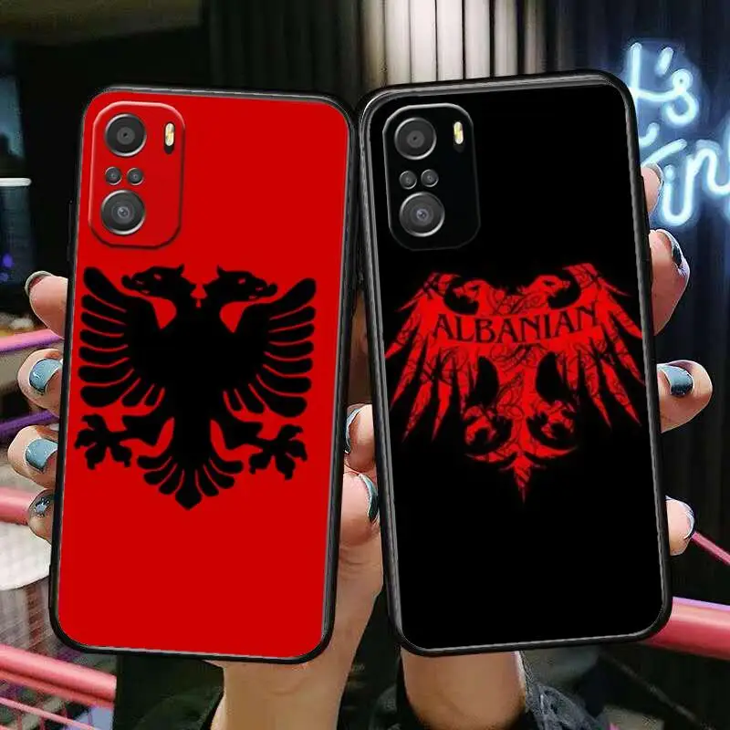 

Albania flag Phone Case For xiaomi mi 11 Lite pro Ultra 10s 9 8 MIX 4 FOLD 10T 5g Black Cover Silicone Back Prett