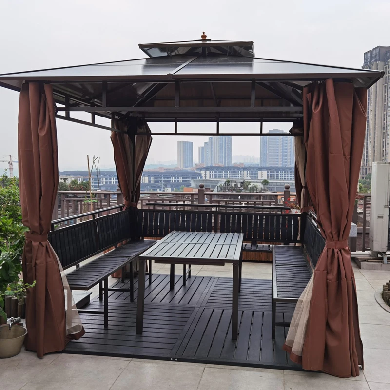 

Outdoor cool pavilion, courtyard tent, four corner sunshade, rain shelter, villa, garden, leisure, simple mobile outdoor balcony