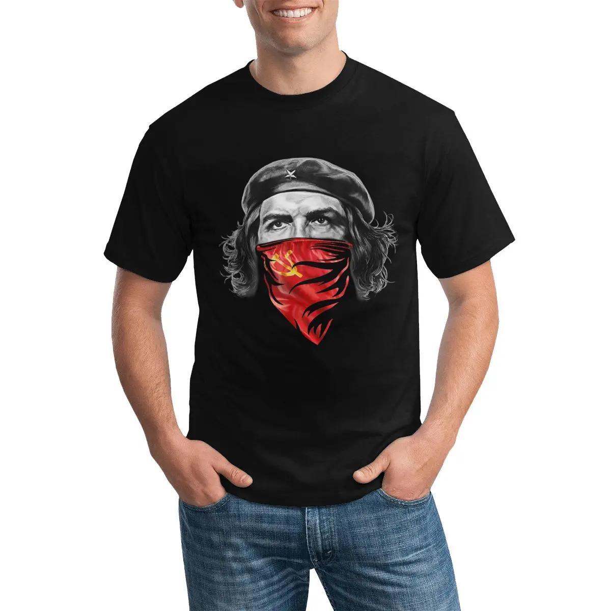 

Che Guevara Masked T Shirt Celebrity Short Sleeves Fashion T-Shirt Print 100 Percent Cotton Tee Shirt Mens