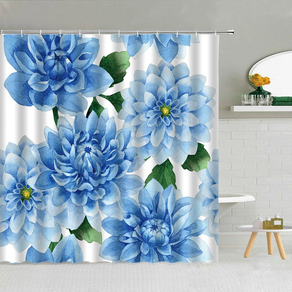

Fabric Machine Washable Bathtub Decoration Bath Curtains Set Vintage Curtains Bathroom Accessories