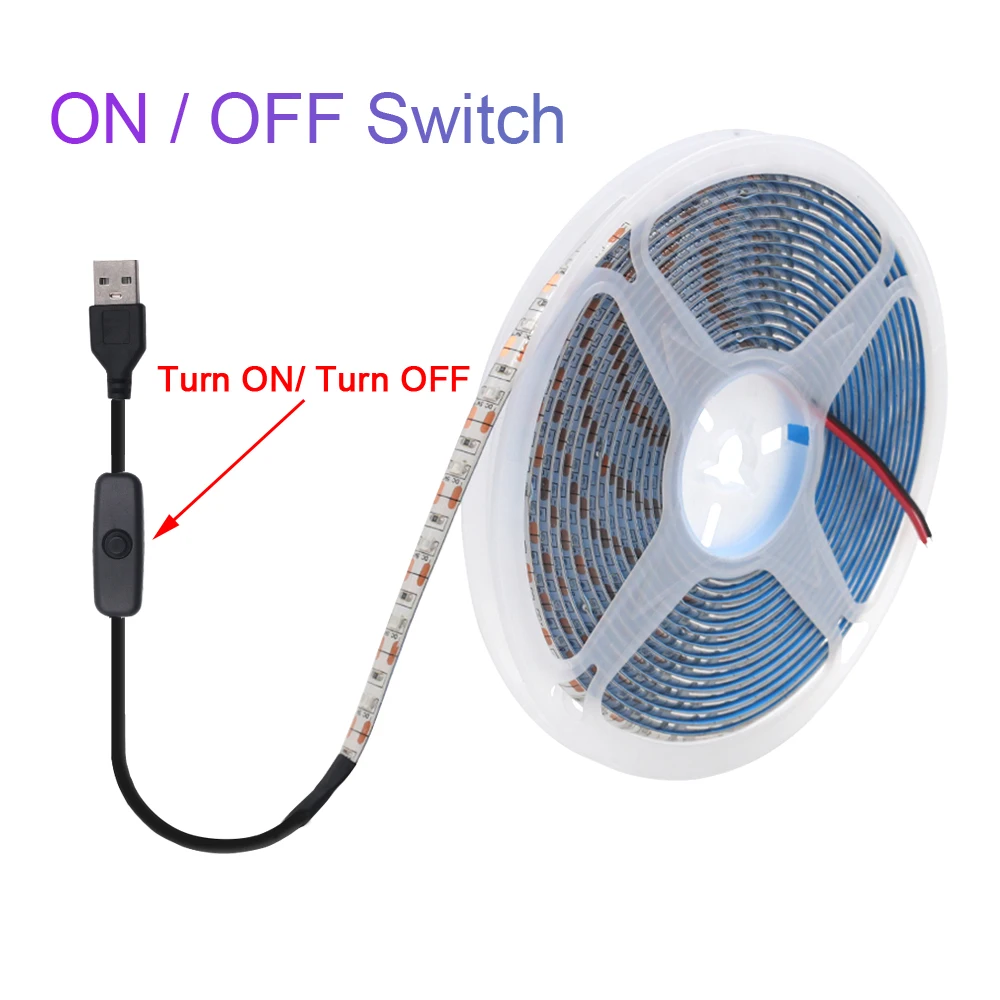 

XUNATA USB светодиодная лента 2835 60LED теплый/холодный белый/синий 0.5м