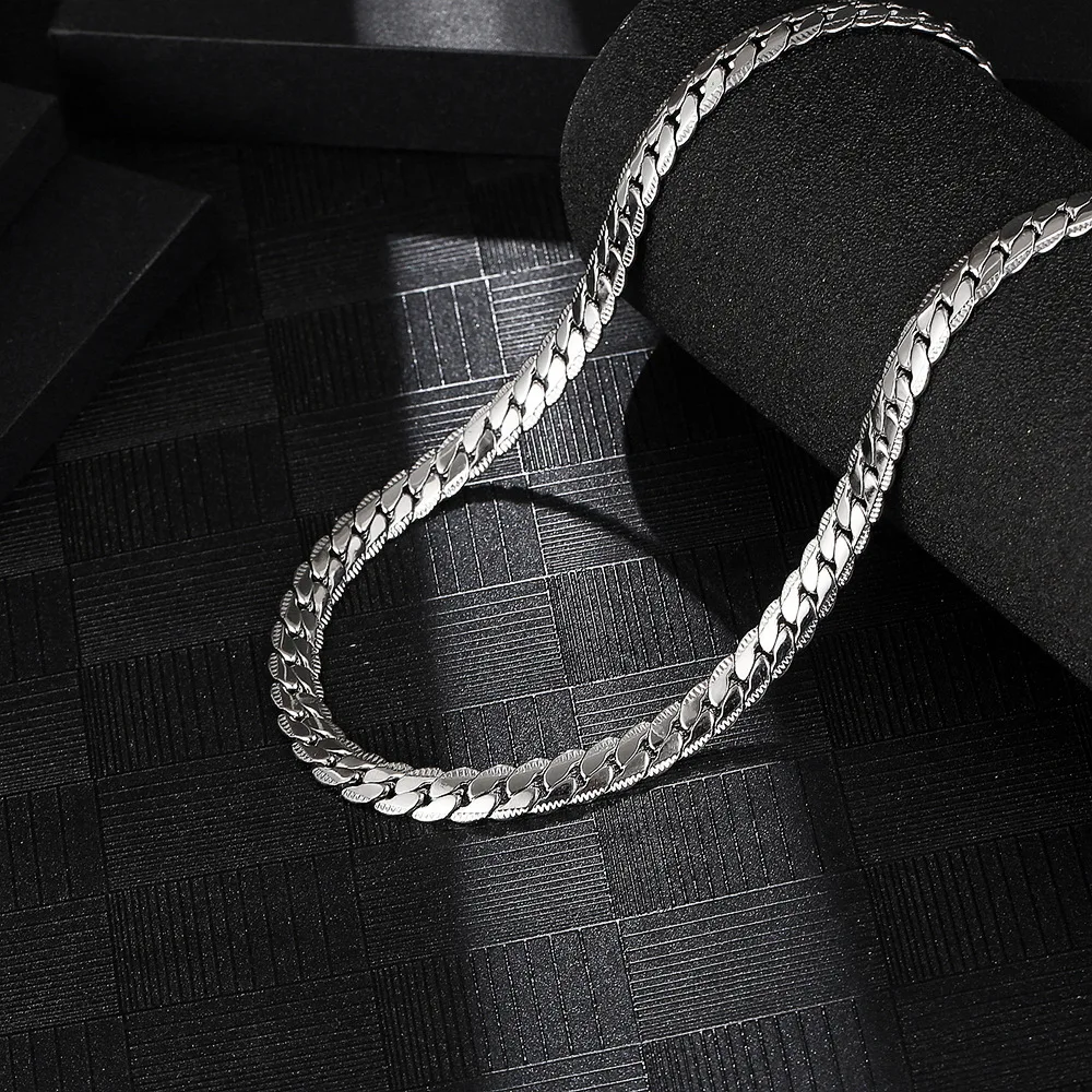 

Ожерелье-цепочка из нержавеющей стали со змеиным плетением