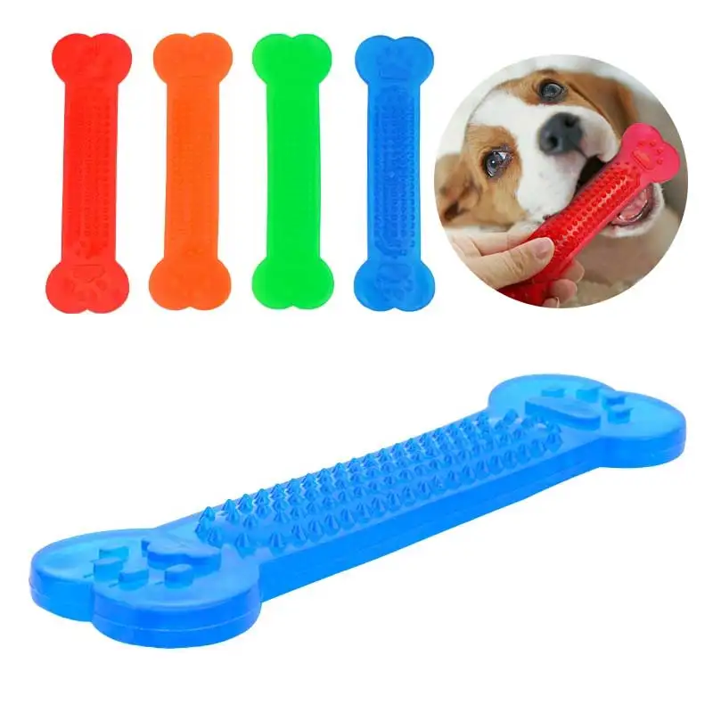 

Rubber Bone Resistant Chewers Toothbrush Stick Doggy Pet Dog Chewing Toys Puppy Dental Care Massage Little Cute Tool for Dogs