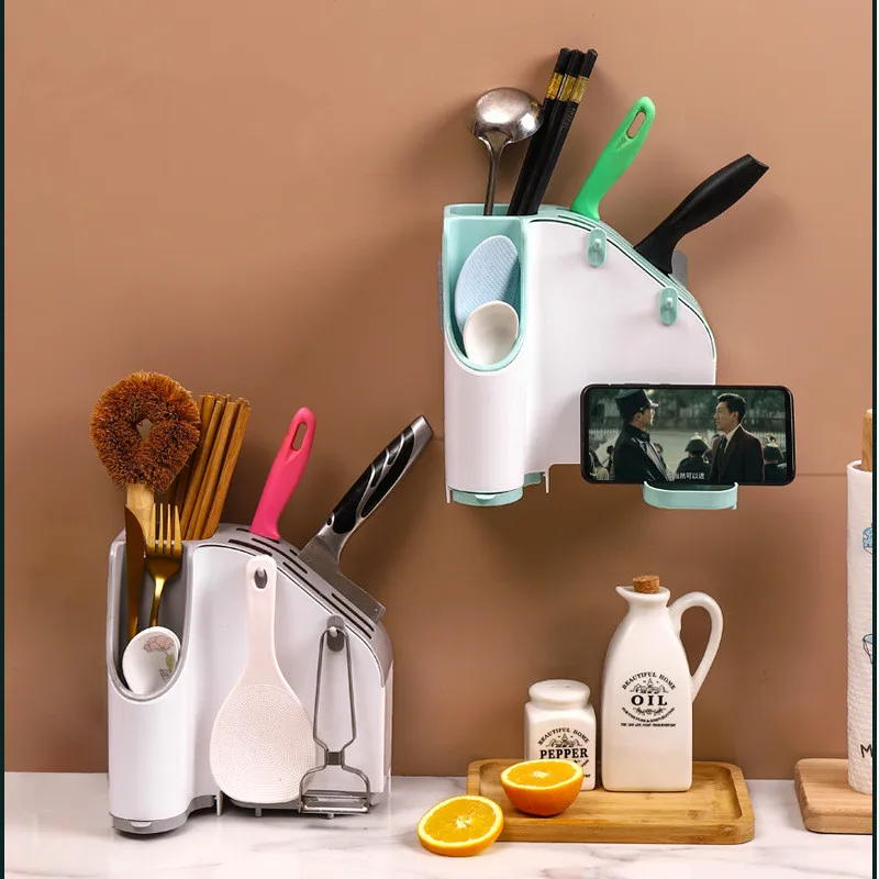 

Chopsticks Holder Multifunctional Spoon Fork Knief Chopstick Drain Holder Storage Box Kitchen Accessories Cutlery Organizer