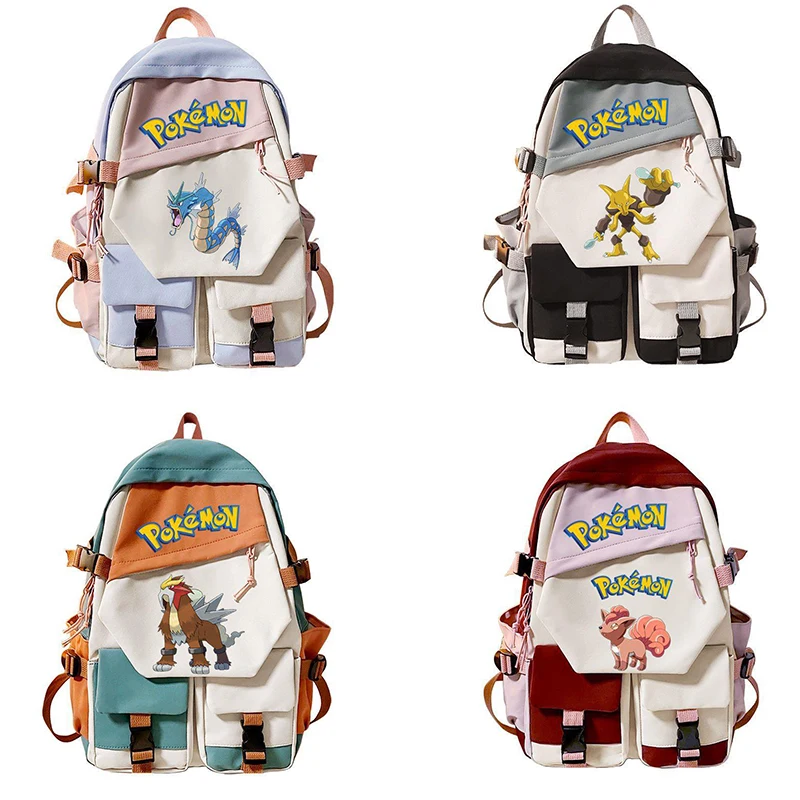 

In Stock Cartoon Pokémon Rayquaza Backpack College Style Schoolbag Junior And Middle School Students Large-capacity Backpack