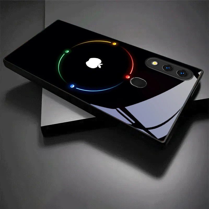 Чехол для телефона Nocturnal Chroma Loop из черного стекла для Samsung Galaxy A50 A52 A52s A53 A54 A55 A56 A51 A80 A70 A71 A35 A34 A30 (art.: 3920dce40f6e9) - 3920dce40f6e9
