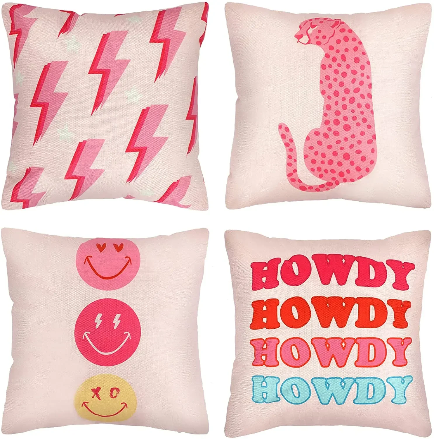 4 шт. декоративные наволочки для подушек в стиле преппи