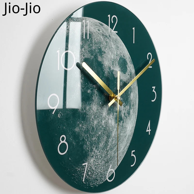 

Luxury Glass Wall Clock Silent Wall Watches Earth Planet Modern Large Clocks Wall Home Decor Living Room Decoration Gift Ideas