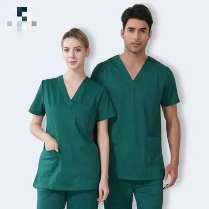 

Cotton hand wash clothes summer short-sleeved oral dental surgical gown cotton doctor surgical gown