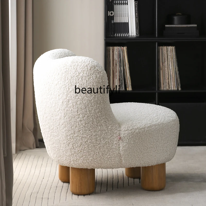 Скандинавский французский средневековый ретро стул для отдыха из овечьей шерсти