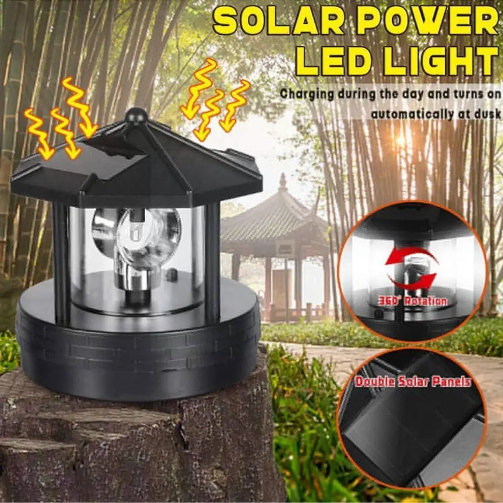 

Solar Rotating Outdoor Lamp Street Lights Garden Landscape Courtyard Light Waterproof Decorative Lawn K4K7