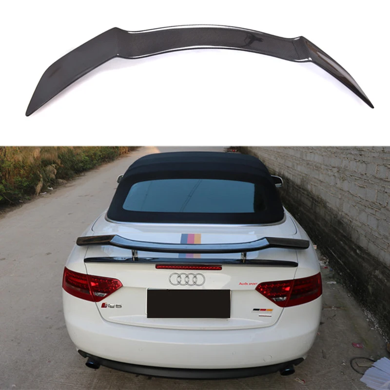 

For Audi A5 S5 RS5 Coupe Convertible/hard Top High Quality Black Carbon Fiber Rear Trunk Universal Spoiler 2009 - UP