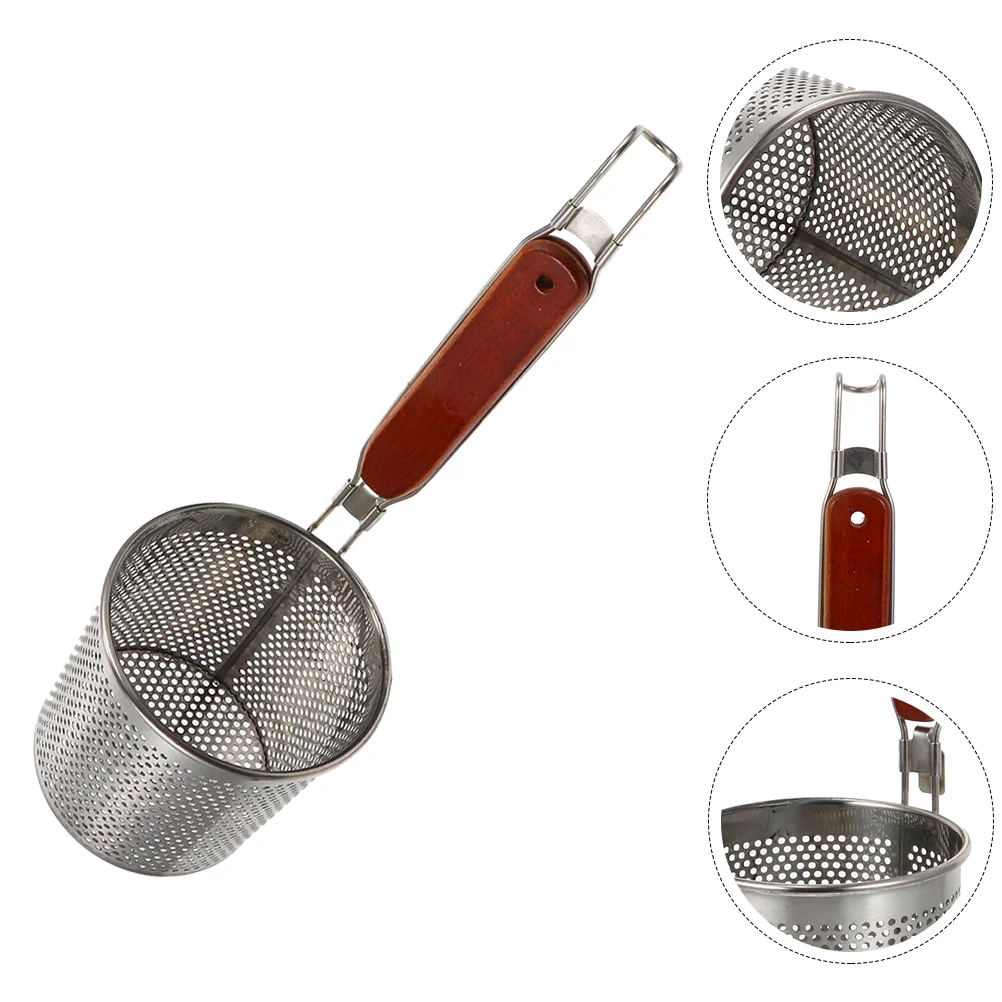 

Strainer Basket Pasta Colander Skimmer Fry Noodle Mesh Stainless Steel Spoon Deep Asian Spaghettislottedhandle Practical