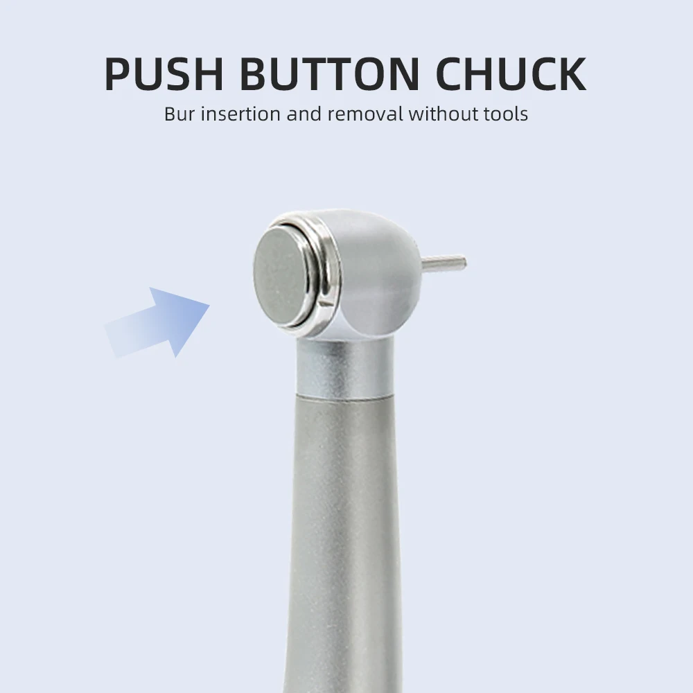 AZDENT 2022 Standard Dental E-generator LED High Speed Handpiece Ceramic Push Button 4 Spray Stainless Body Dentistry Equipment