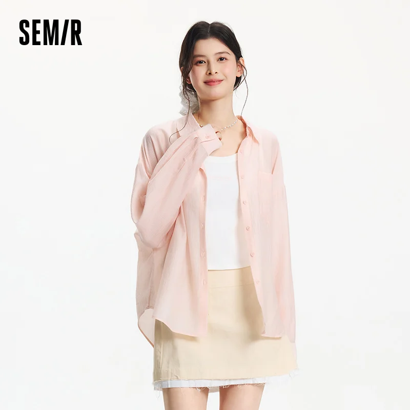 Фото Женский комплект Semir: рубашка и брюки, текстурированный, свободный крой, городской повседневный стиль, мягкий и удобный, для ежедневной носки №3