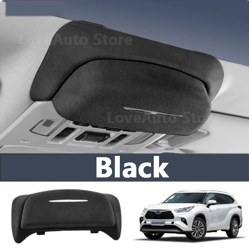 

Для Toyota Highlander Kluger XU70 2021-2025 автомобильный ABS замшевый держатель для очков коробка люк коробка для хранения солнцезащитных очков аксессуары