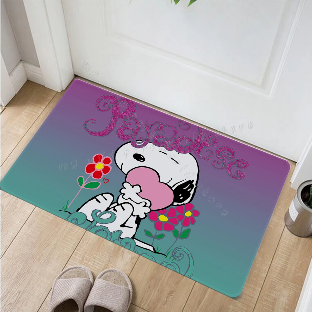 Противоскользящий коврик для ванной из аниме-фильма Snoopi милый фланелевый ковер с