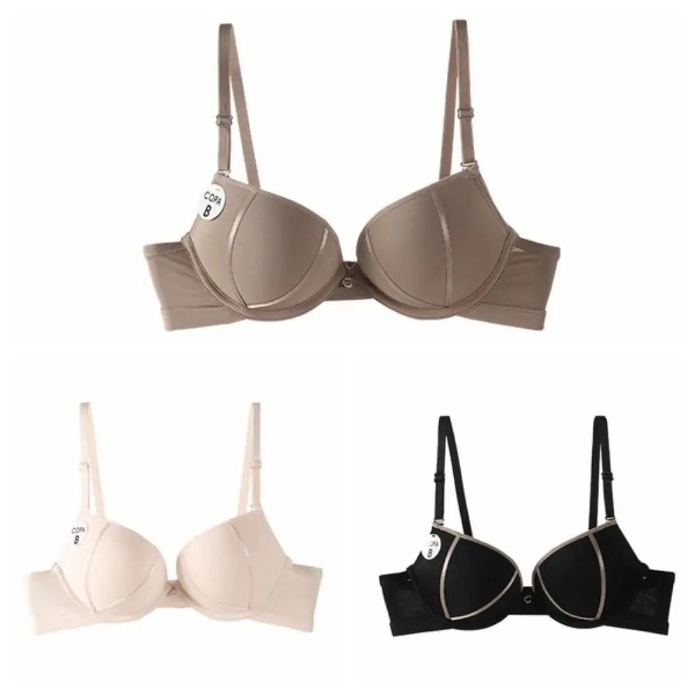 Мягкий бюстгальтер пуш-ап 3/4 чашки регулируемый с украшением из кристаллов