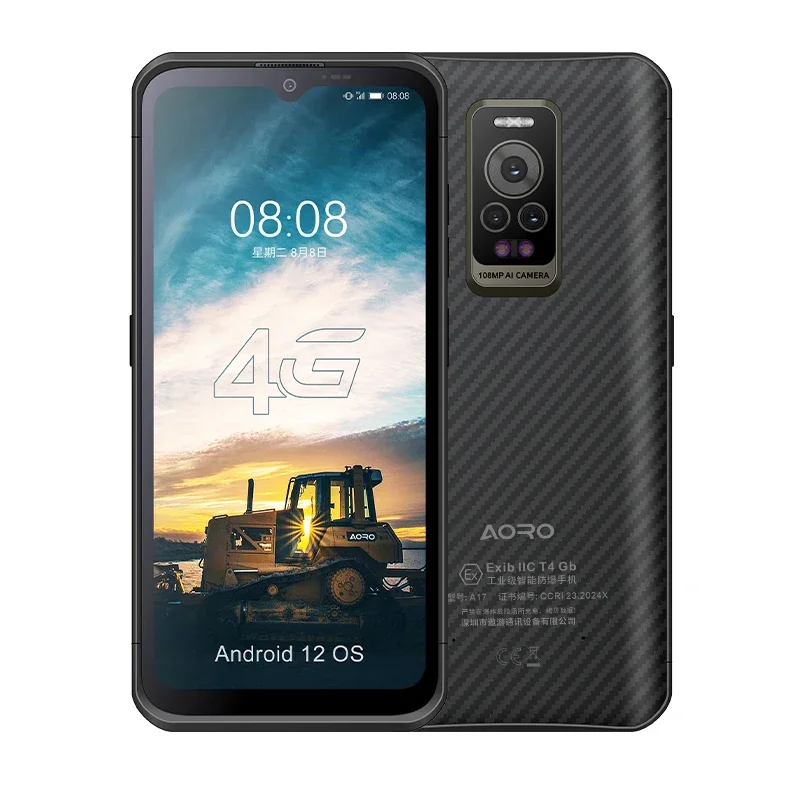 Водонепроницаемый прочный Android-телефон ATEX ib t4 ex IP68 Aoro A17 FHD + 1080*2408 восьмиядерный
