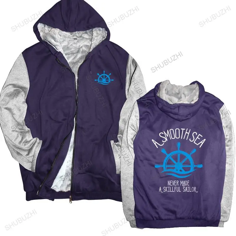 

brand winter hoodie warm coat BNWT A SMOOTH SEA NEVER MADE A SKILLFUL SAILOR SHIP BOAT brand winter jacket for boys