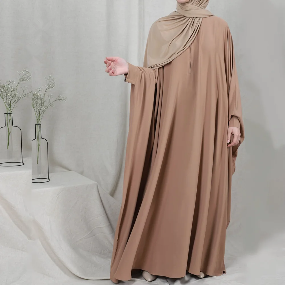 ИД мусульманская женская молитвенная одежда платье цзилбаб абайя длинный химар рукав летучая мышь кафтан Рамадан платье абайя мусульманск...