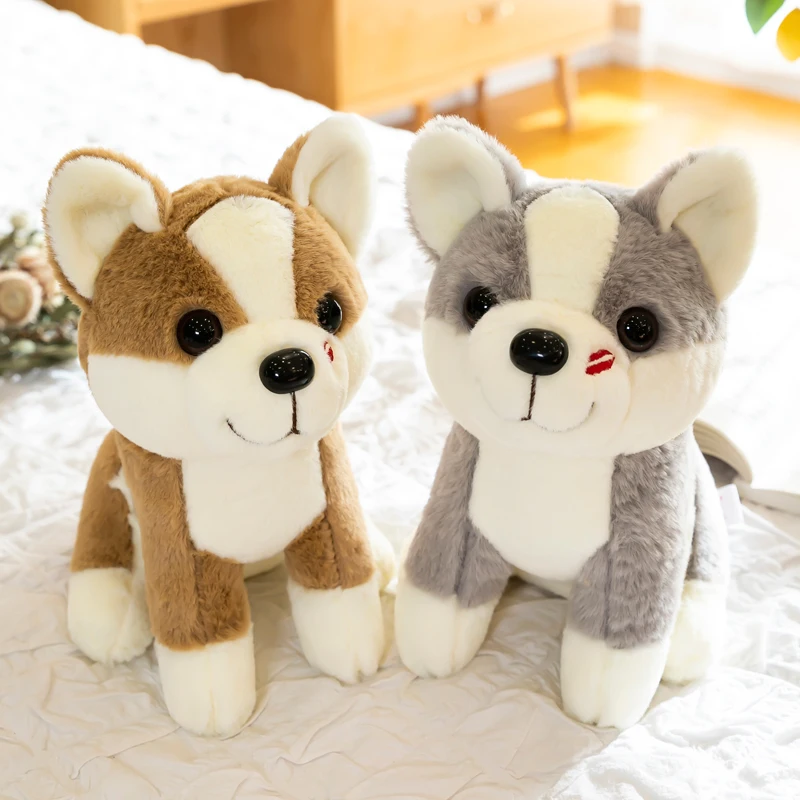 25 см милые мягкие плюшевые игрушки с кроличьим мехом Хаски для офиса подушка сна