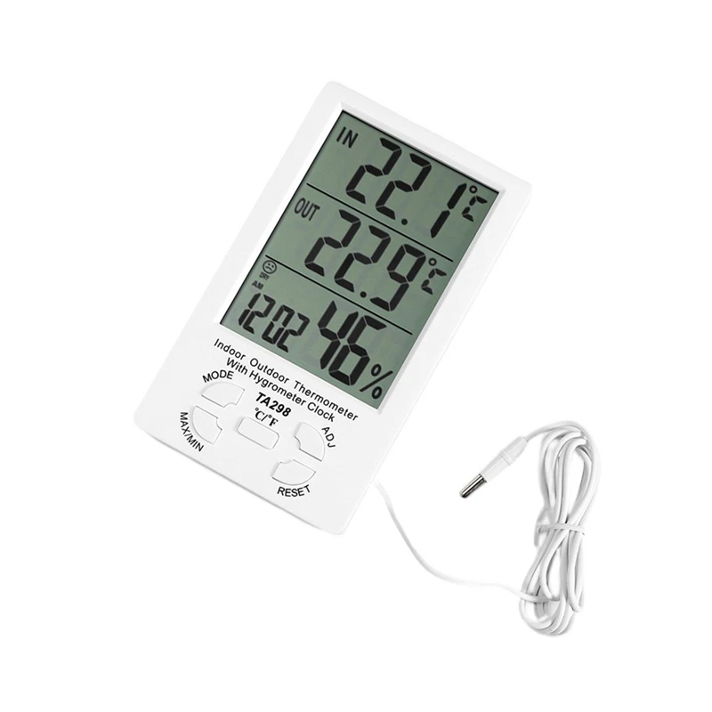 

1PC Portable LCD Temperature Humidity Meter Weather Humidity Monitor With Alarm Clock