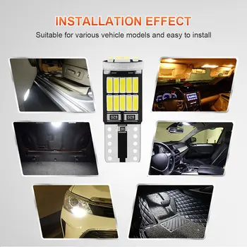 T10 W5W Car LED Interior Light 26 SMD 4014 LED Width Light Bulb 12V Instrument Lights Bulb for Vehicle Automobile for Cars Auto 3