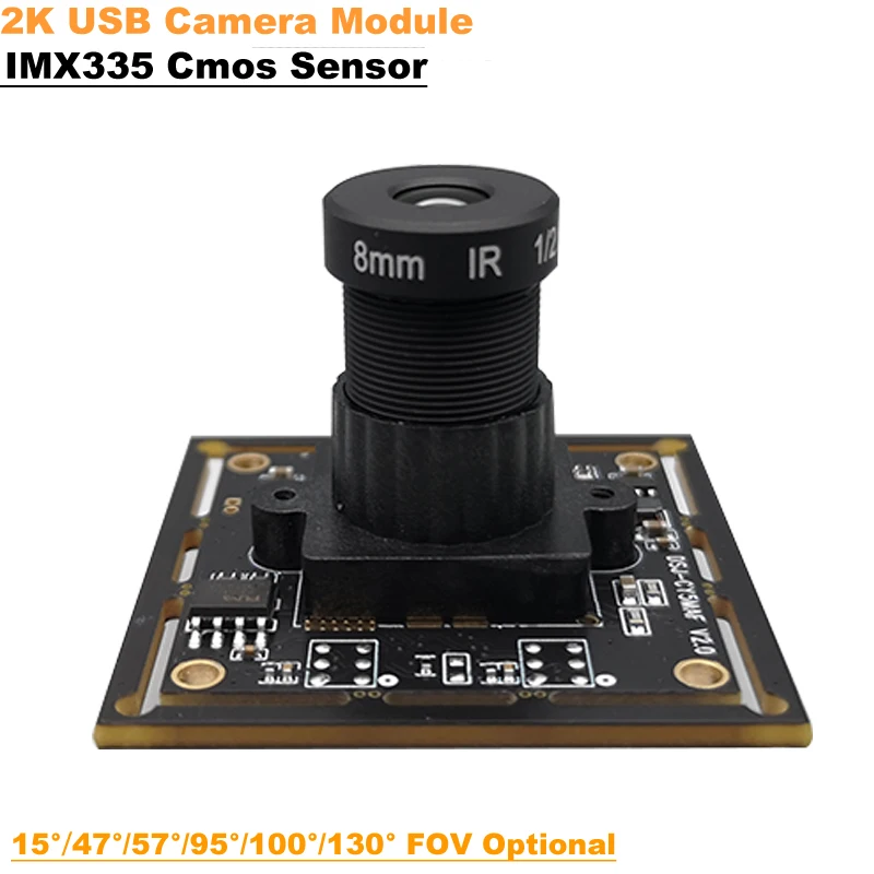 

Support OEM 5MP Mini USB Webcam IMX335 Cmos 2K With 8mm Lens 47Deg USB2.0 Interface UVC Plug And Play High Speed Camera Module