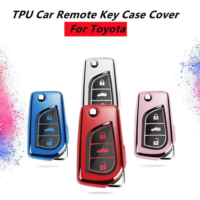 

Soft TPU Car Remote Key Case Cover Shell Fob For Toyota Corolla RAV4 Camry Handa Razor Leylander Veranda Hilux Yaris Accessories