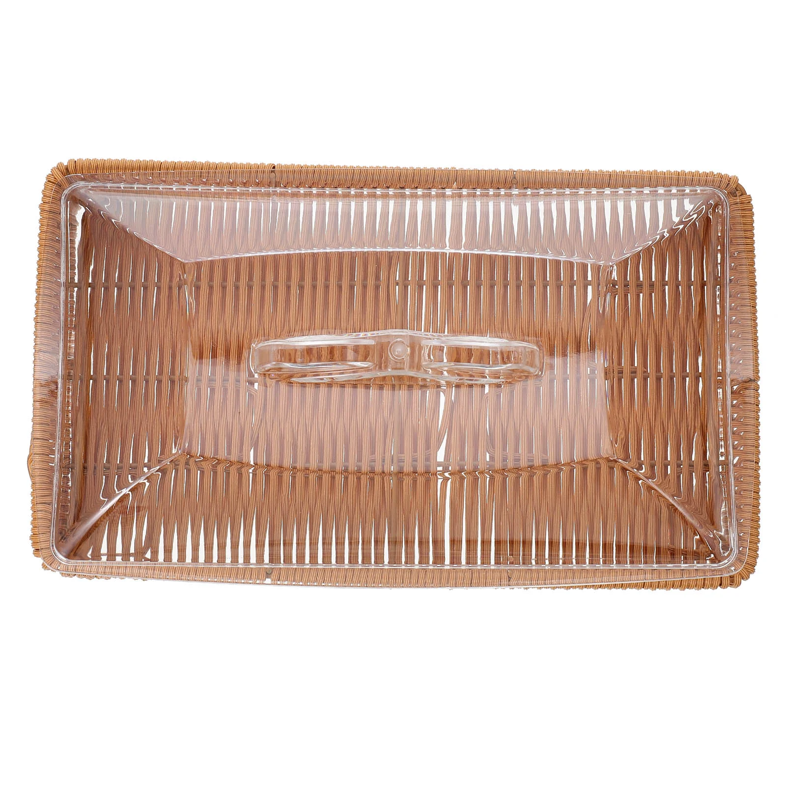 

Storage Basket Wicker Trayserving Boxcover Acryliccandy Arranger Fruit Snacks Vegetable Snack Countertop