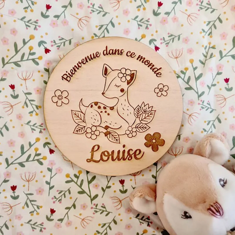 Деревянная открытка сувенир на день рождения подарок для ребенка объявление о