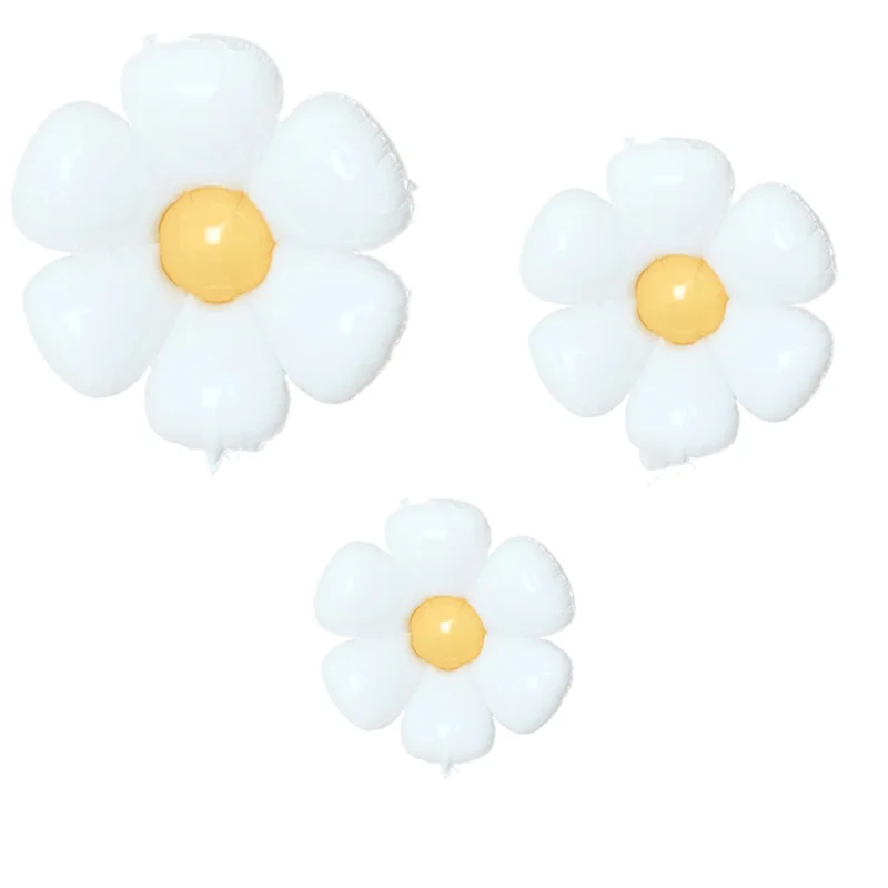 

Белый цветок маргаритки, фольгированный шар, Подсолнух, Гелиевый шар, украшение для свадьбы, детского дня рождения, вечеринки для будущей ма...