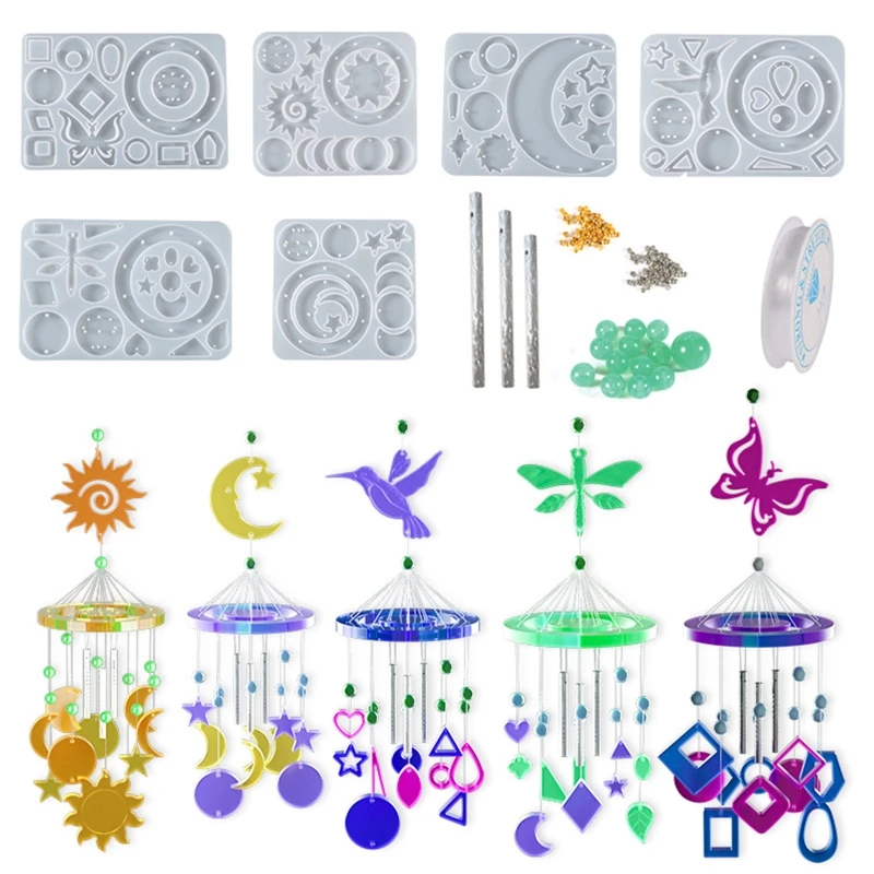 

1 Set Silicone Mold for DIY Keychain Pendant Charms Epoxy Resin Jewellery Making