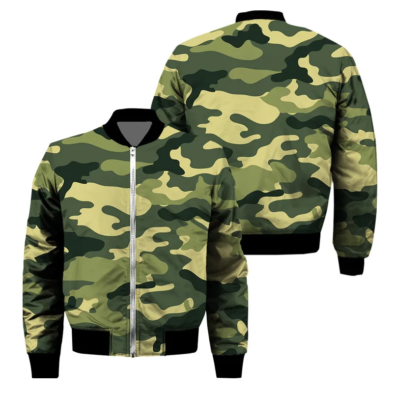 

Sergeant short jacket winter warm thick jacket camouflage street men's waterproof large size jacket Europe and the United States